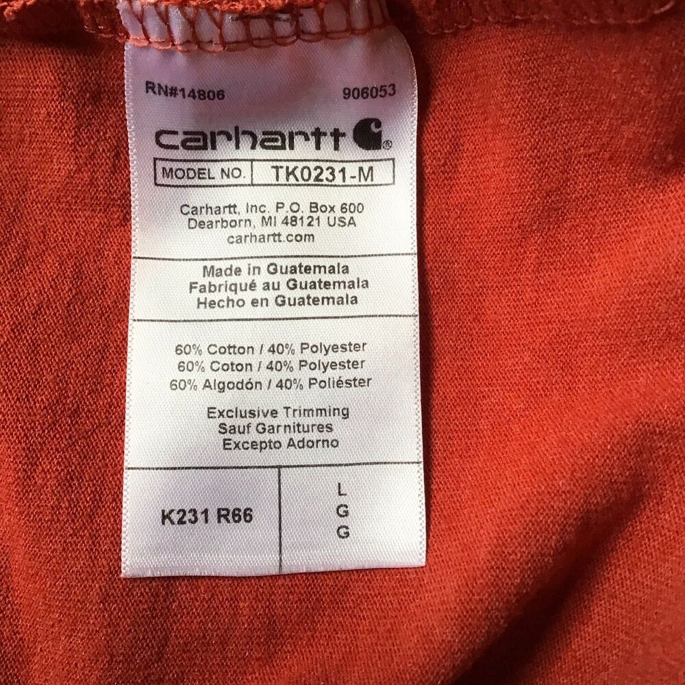 Carhartt Men's Loose Fit Heavyweight Long Logo Sleeve Graphic T-Shirt Large - Picture 7 of 8